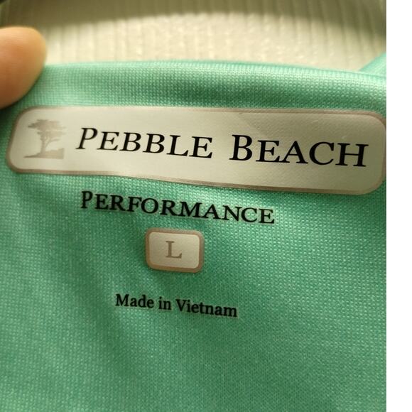 Pebble Beach Women's Size Large Performance Golf Tennis Green Sleeveless Polo - Picture 4 of 6